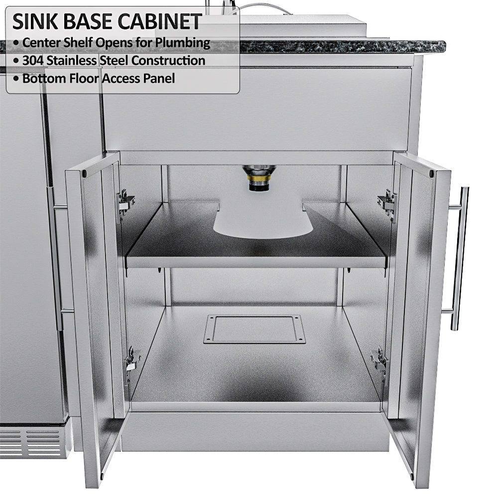 Sunstone Metal Products HOUSTON 9 Foot 8 Inch Outdoor Griller’s Paradise Island Package