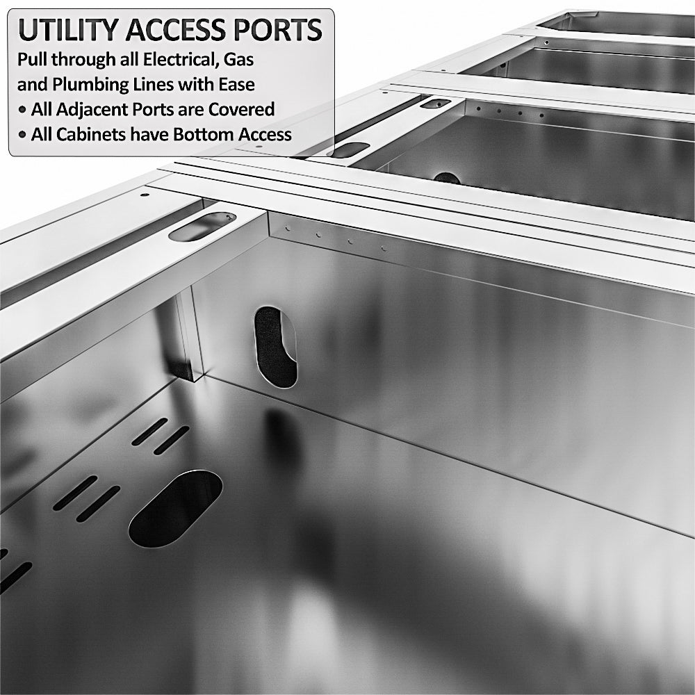 Sunstone Metal Products The BAYOU 8 Foot 6 Inches Cabinet Island Package