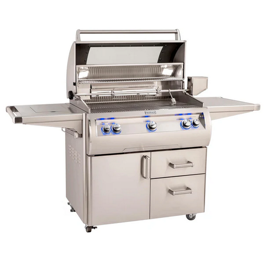 Fire Magic Echelon Diamond 36" Portable Grill with Rotisserie, Analog Thermometer and Flush Mounted Single Side Burner / E790s-9EAN(P)-62, E790s-9LAN(P)-62, E790s-9EAN(P)-62-W, E790s-9LAN(P)-62-W