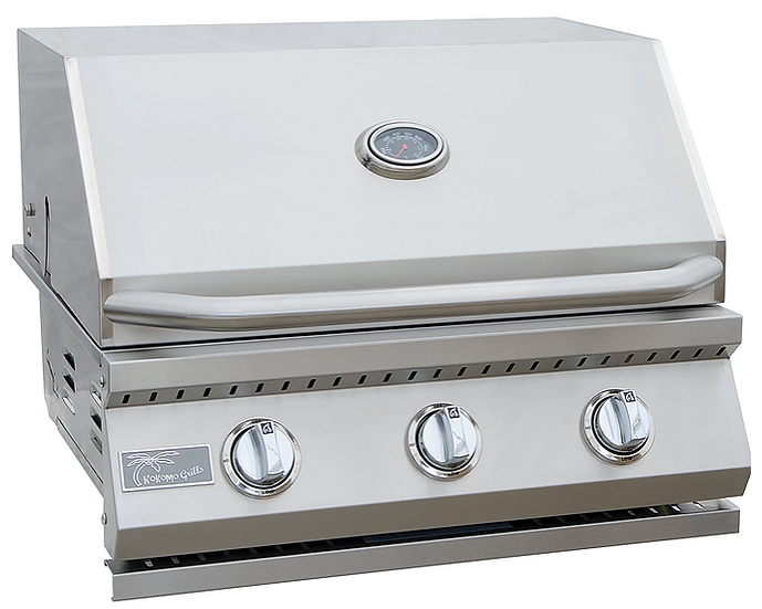 KoKoMo Grills 3 Burner 26 inch Cart Model BBQ Grill With Locking Casters