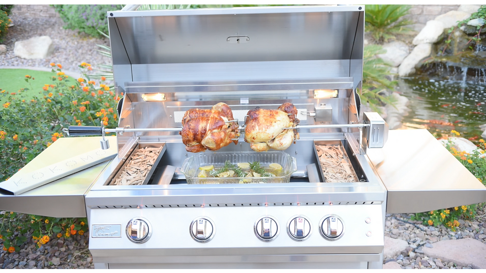 Kokomo Laser Cut Grate 32In Professional Built in Gas Grill 4 Burner/Back Burner