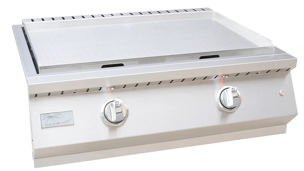 Kokomo Professional Built In Gas Griddle 30 Inch Outdoor Kitchen Flat Grill