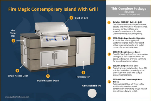 Fire Magic Contemporary Island With Grill